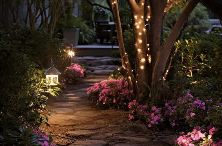 ідеї освітлення саду