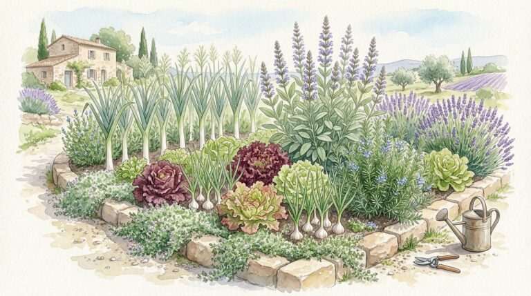 схема посадки Французький Прованс (для ароматної грядки)